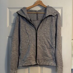 lululemon athletica Heather Gray and Blue Bomber Jacket
